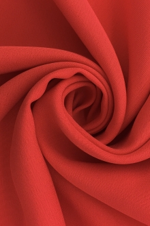 Italian Silk Marocain Crepe in Coral0