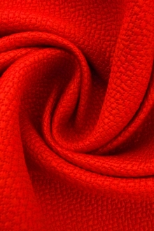 Silk and Wool Hammered Satin in Lipstick0