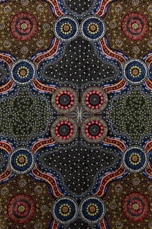 Australian Cotton Print With Aboriginal Motif0