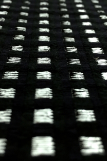 Geometric Brocade with Woven Metallic Squares0