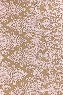 Baby Pink Embroidered Tulle with Intricate Designs0