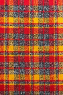 Cotton Mammoth Flannel Plaid in Crimson Pumpkin Grey0