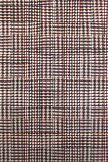 Italian Wool Lycra Glen Plaid in Ochre0