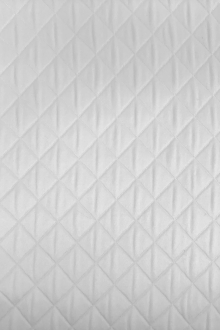 Diamond Quilted Woven Polyester in White0