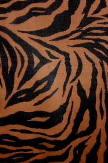 Silk Chiffon in Tiger Print0