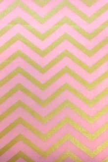 Cotton Broadcloth Metallic Zigzag Print0