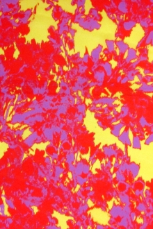 Neon Printed Silk Gazar with Abstract Print0