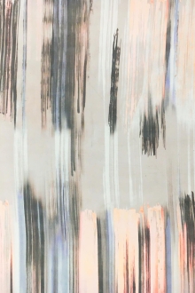 Printed Silk Organza with Abstract Stripes0