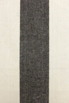 Cotton Upholstery 3" Stripe in Chocolate And Ivory0