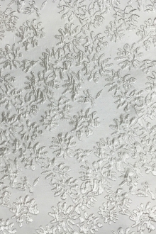 Metallic Floral Brocade in Silver0