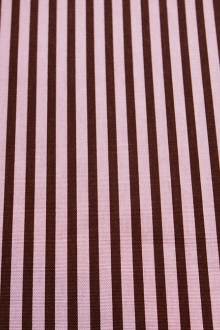 Cotton Canvas 1/4" Stripe In Brown And Pink0