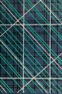 Calvin Klein Handpainted Novelty Liquid Look Weave Taffeta Panel0