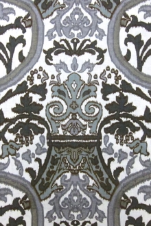 Linen Upholstery Paisley Ikat Print0