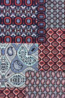 Poly Spandex Jersey With Ornamental Patchwork Print0