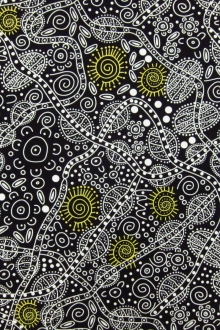Australian Cotton Print With Aboriginal Motif0