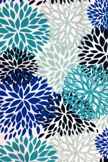 Outdoor Spun Polyester Canvas Print with Geometric Flowers 0