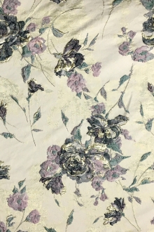 Metallic Floral Cloqué0