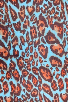 Silk Chiffon in Leopard Print0