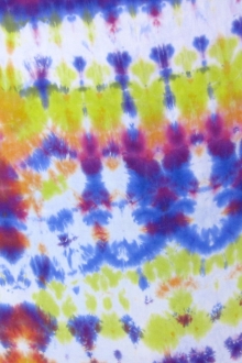 Tie Dye Printed Silk Charmeuse0