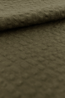 Japanese Cotton Seersucker in Army Green0