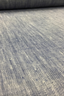 Two Toned Lightweight Linen in Indigo White0