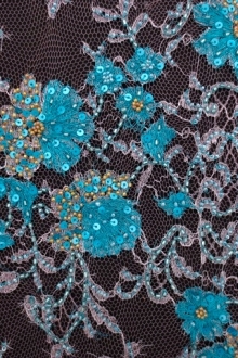 Beaded Metallic Lace0