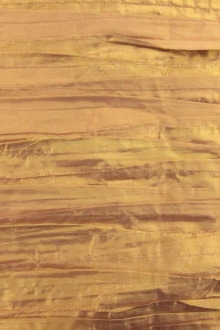 Iridescent Metallic Tucked Silk Shantung0