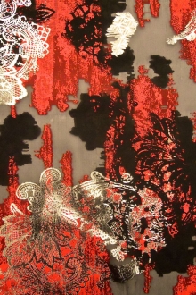 Silk Blend Metallic Fil Coupé Organza0