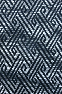 Cotton Poly Blend Ikat Tweed0