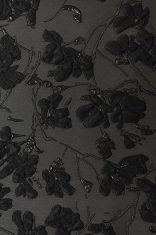 Metallic Floral Cloqué Brocade0