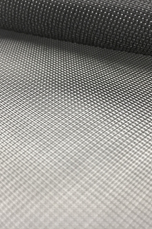 Italian Nylon Blend Mesh in Black Grey0