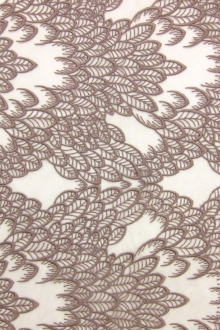 Embroidered Tulle in Old Rose0