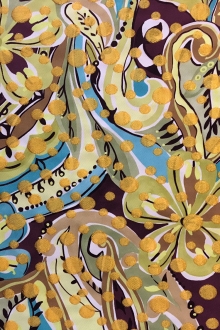 Printed Metallic Brocade0