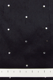 Rhinestones on Silk Shantung0