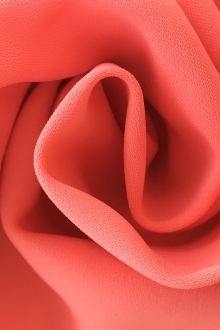 Polyester and Spandex Stretch Crepe in Coral0