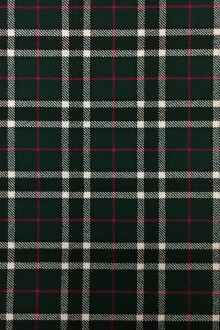 Italian Wool Tartan Plaid in Forest Green0