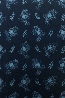 Cotton Broadcloth Decorative Leaves Print0