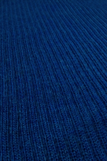 Virgin Wool Rib Knit in Royal0