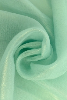 Microfiber Gold Metallic Chiffon in Robins Egg Blue0