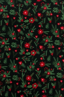 Cotton Broadcloth Holiday Print0