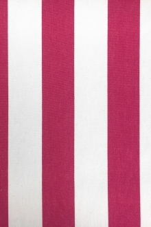 Cotton Upholstery 1.5" Stripe In Fuchsia And White0