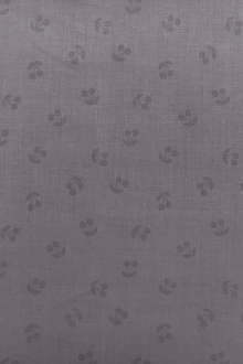 Cotton Broadcloth Cherries Print in Grey 0