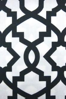 Charcoal Imperial Trellis Cotton Canvas Print0