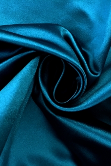 Italian Silk Duchesse Satin in Teal0