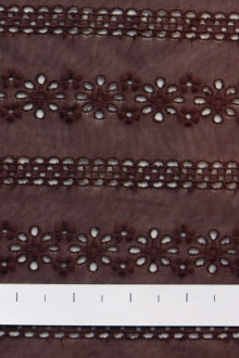 Cotton Voile Eyelet in Brown0
