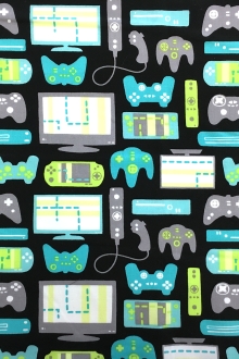 Game Controls Cotton Broadcloth Print0
