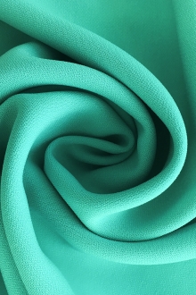 Polyester and Spandex Stretch Crepe in Aquamarine0