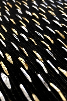 Silk and Cotton Blend Metallic Raffia0