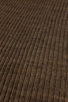 Virgin Wool Rib Knit in Mushroom0