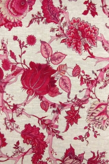 Linen Upholstery Floral Print0